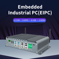 Mini PC industrial, ordenador integrado a prueba de polvo sin ventilador completamente cerrado, Mini caja integrada de ordenador de borde AI de voltaje amplio de 9-36V