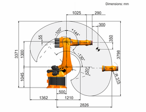 แขนกลอุตสาหกรรมรูปทรงลูกบาศก์เหล็กหล่อ KR 360 R2830 - Product Image 3