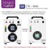 Refroidisseur d'eau industriel série S & A CW5000 CW5000TG 50/60Hz CW5000DG 110V 1/2 HP CW5000TI 80W refroidisseur de refroidissement de Tube Laser CO2