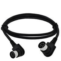 D3724 1m langes 8-Pin Mini-DIN 90-Grad-Winkelkabel mit männlichen Steckern für Audio