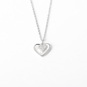 Collier artisanal nordique 925 Shell Coeur-Fabriqué à la main avec incrustation de nacre-Gravure personnalisée pour les marques de galerie - Product Image 3