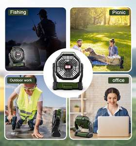 Gancho para Colgar en Camping 2026, 270 °   Ventilador USB Oscilante, Ventilador Recargable Silencioso con Banco de Energía para Tiendas de Campaña y Pesca - Product Image 6