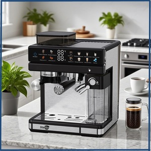 เครื่องทำฟองนมแบบถอดได้ 500 มล. น้ำ 1.5 ลิตร เครื่องชงกาแฟเอสเพรสโซแบบพกพา เครื่องบดกาแฟ 20 ระดับ เครื่องชงกาแฟเอสเพรสโซสำหรับใช้ในบ้าน/เชิงพาณิชย์ - Product Image 2
