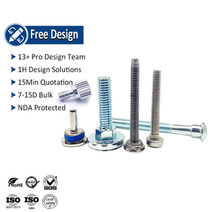 Vai Vít M2 M6 M8 Siêu Thấp Đầu Phẳng Xi Lanh Giàn Nấm Carbon Thép Mạ Kẽm Có Knurled Bước Bolt - Product Image 1