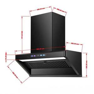 Versione inglese per l'esportazione transfrontaliera 110V/220V armadio elettrico macchina per fumi a olio cucina domestica <span class=keywords><strong>cappa</strong></span> di scarico ventilata - Product Image 6