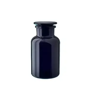 Hot Selling Recyclable 500 Ml Optical Ultraviolet On Glass Apothecary Jar Medicine Pill Bottle Packaging