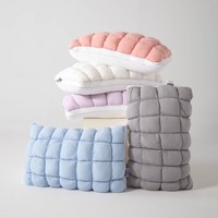 Oreiller de lit personnalisable, hypoallergénique, lavable en machine, en forme de nuage matelassé, en fibre de polyester douce, avec sac de rangement