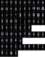 Pointes à ongles en gel Amande Forme moyenne 550Pcs Pointes à ongles en gel souple transparentes Couverture complète Faux
