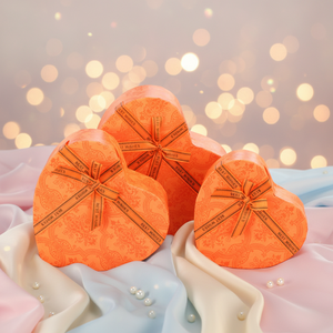 Recycled Heart Shaped Gift <strong>Box</strong> Patterned Design Sturdy Case for Festive <strong>Present</strong> Elegant Ribbon Decor Customizable - Product Image 6