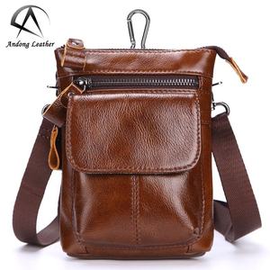 Bolso Bandolera Pequeño de Cuero Genuino de Vaca Andong para Hombre, Bolsos de Mensajero, Riñonera Retro de Moda para Hombre - Product Image 1