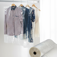 Sacs à vêtements en plastique transparent personnalisés avec logo, pour vêtements longs, en polyéthylène, pour l'emballage des vêtements