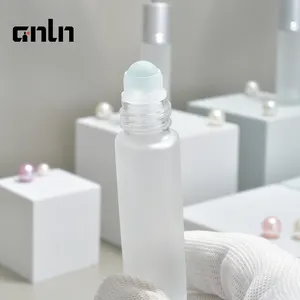 ANLN meilleure vente bouteilles d'huile de parfum à rouleau en verre rechargeable vide 10ml bouteille de rouleau en verre dépoli