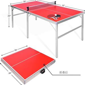 <span class=keywords><strong>โต๊ะ</strong></span>ปิงปอง<span class=keywords><strong>มือ</strong></span><span class=keywords><strong>สอง</strong></span>สี่ตัว พับได้ ทำจากอลูมิเนียมอัลลอยด์ สำหรับเล่นกลางแจ้ง พร้อมชุดอุปกรณ์ - Product Image 1