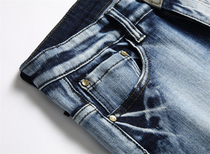 RNSHANGER Novedad Jeans para Hombre Oferta Otoño Lavado a la Piedra Camuflaje Slim Patchwork Hip Hop - Product Image 4