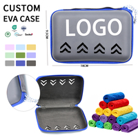 Dongyu Offre Spéciale OEM personnalisable Taille18 * 9.5*5cm Durable EVA Travel Case High Quality Portable Zipper Storage Case for Cool Towel