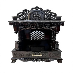 Mandir de madera de teca con acabado brillante para el hogar, templo de madera de lujo para sala de Pooja, fabricante, exportador y proveedor mayorista en EE. UU. - Product Image 1