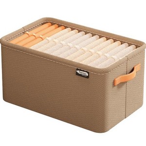 Clothing Organizer Rectangle Foldable <b>Storage</b> <b>Box</b> 10L-20L Brown Gray For Wardrobe Home Dormitory Use - Product Image 3
