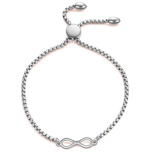 Pulsera Infinito Ajustable de 24MM, Aleación de Zinc y Acero, Oro Rosa, Joyería de Regalo, Diseño Geométrico AD1192 - Product Image 5