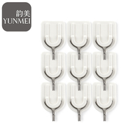 Crochets muraux autocollants en PS de style simple, sans perçage, adhésion forte pour cuisine, salle de bain, salon et rangement domestique