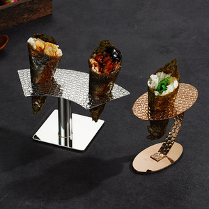 Moderno Soporte de Exhibición de Acero Inoxidable para Conos de Sushi y Waffles, Ideal para Conos de Helado y Rollos Hechos a Mano para Fiestas - Product Image 4