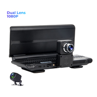 4G Dash Cam Pantalla táctil de 7 pulgadas + GPS Monitoreo remoto Navegación, Grabadora de video para vehículos de doble lente