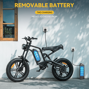 Vélo électrique Hidoes B6 Streetbikes 1200W avec pneus larges de 20 pouces, vitesse de 50 km/h, batterie au lithium 48V 15.6AH, certifié FCC/ROHS/CE/UKCA, prêt à l'emploi - Product Image 4