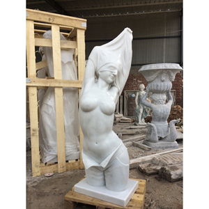 Décoration intérieure moderne sculptée à la main en <span class=keywords><strong>pierre</strong></span> naturelle déshabillage <span class=keywords><strong>buste</strong></span> de <span class=keywords><strong>femme</strong></span> statue en marbre - Product Image 1