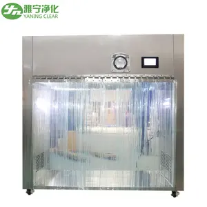 YANING 3-Stage H14 U15 HEPA Filtration cGMP ISO14644 Standard Cleanroom Downflow Laminar Air Sampling Weighing Dispensing Booth