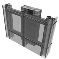 Structures de murs-rideaux en verre, murs-rideaux en verre à cadre caché