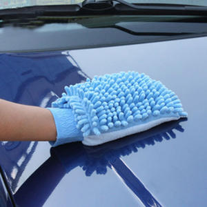 Chiffon en stock gants de <span class=keywords><strong>lavage</strong></span> de voiture en chenille de qualité microfibre gants de <span class=keywords><strong>lavage</strong></span> de voiture de couleur rayée vente en gros - Product Image 5