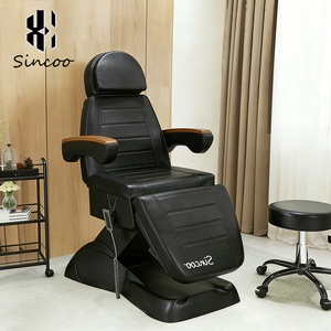 Gran oferta, cama de masaje de belleza clásica Todo negro con 3 motores, cama facial de color personalizado, cama de tatuaje multifuncional - Product Image 1