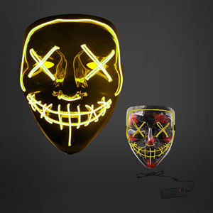 หน้ากากแฟนซีรูปตัววีแอลอีดีมีไฟ LED ฮาโลวีนหน้ากากรูปตัววีสำหรับงานเลี้ยงสวมหน้ากาก - Product Image 5