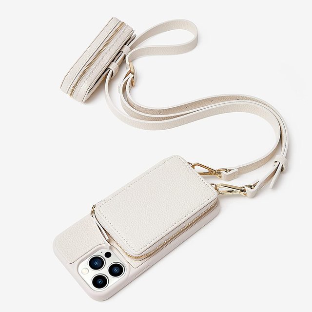 High Quality Fashion Custom Logo Leather Crossbody Portable Mobile Phone Bag Straps Phone Accessories Cover Bag iPhone Series