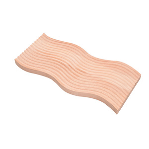 Wavy Wooden <b>Tray</b> Solid Color Irregular Shape Serving <b>Tray</b> For Hotel Coffee <b>Tea</b> - Product Image 5