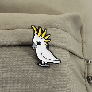 Cartoon-Tier Papagei Emaille-Anstecknadeln Ara Kakadu Nymphensittich Vogel Brosche Revers-Rucksack-Abzeichen Schmuck Geschenk Großhandel - Product Image 3