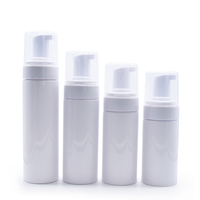 Botol Busa Kosmetik 30ml-100ml Putih Transparan dengan Pompa Semprot dan Tutup Plastik - Promo!