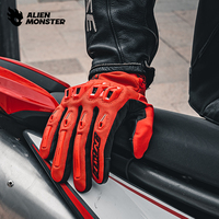 Gants de moto Alien Monster, gants de moto, gants de moto à doigts complets, impression personnalisée, gants de moto en cuir avec logo