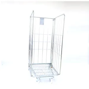 Roll Cage Trolleys Rolling Pallet Containers Metal Warehouse Logistic Roll Cage Suppliers