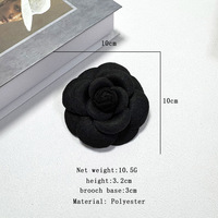 Buatan tangan 10CM kain besar bunga kamelia Pin bros korsase Pin kerah untuk pakaian wanita topi aksesoris perhiasan