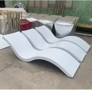 Modern tasarım açık plaj su yüzme havuzu yan şezlong sandalye seti çıkıntıya tumbonas piscina fiberglas güneş yatakları