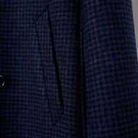 Fournir un manteau pied-de-poule en laine double face haut de gamme pour hommes personnalisés