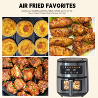 BSCI CB CE LVD EMC 5.5L grand écran tactile LCD numérique fenêtre de cuisson visuelle 1700W friteuse à Air intelligente panier intérieur détachable
