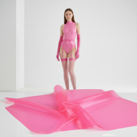 0.25mm Transparent rose caoutchouc naturel pur feuille de Latex Sexy Latex caoutchouc Catsuit tissu Service de traitement personnalisé disponible