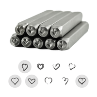 1/8 \ "(3mm) Kit d'estampage de cuir en acier industriel bricolage amour coeur symbole timbres en métal poinçonnage bijoux en métal estampage poinçon moule