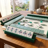 Ensemble de Mahjong Américain Full Joy Sports, 160 tuiles en acrylique, design papillon 3 couches, jeu de Mahjong de luxe, étui de transport, OEM personnalisé