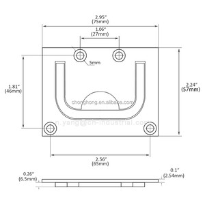 Maniglia a scomparsa per sollevamento, in acciaio inossidabile 316 di grado marino, per portelli di barche, maniglia a scomparsa per sollevamento, maniglia ad anello a filo per barche - Product Image 2