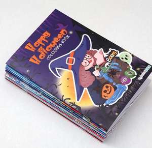 Dibujos animados lindo transfronterizo Halloween <span class=keywords><strong>Navidad</strong></span> cumpleaños <span class=keywords><strong>libro</strong></span> para colorear cubierta <span class=keywords><strong>de</strong></span> papel impreso con 60 hojas páginas interiores - Product Image 6