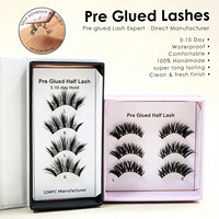 Plateau de cils mixtes sans bande, pré-collés, demi-cils, volumineux, imperméables, boucles personnalisées, Europe, Royaume-Uni, France, Italie, vente en gros, marque privée, approvisionnement B2B