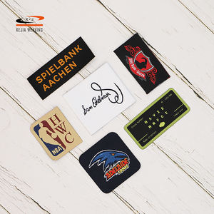 ملصقات خاصة منسوجة ، ملصقات ملابس بيضاء ، علامات قماش مصنعة للملابس ، مكواة على الرقبة مصنوعة حسب الطلب! - Product Image 2