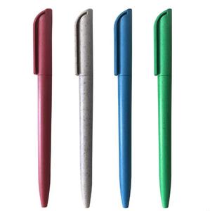 Fournisseur en gros de stylos à bille biodégradables et recyclables personnalisés, stylos écologiques en paille de blé - Product Image 2